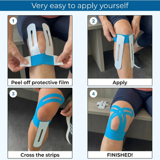 APRIS Knee Support - Pre-Cut Kinesiology Tape